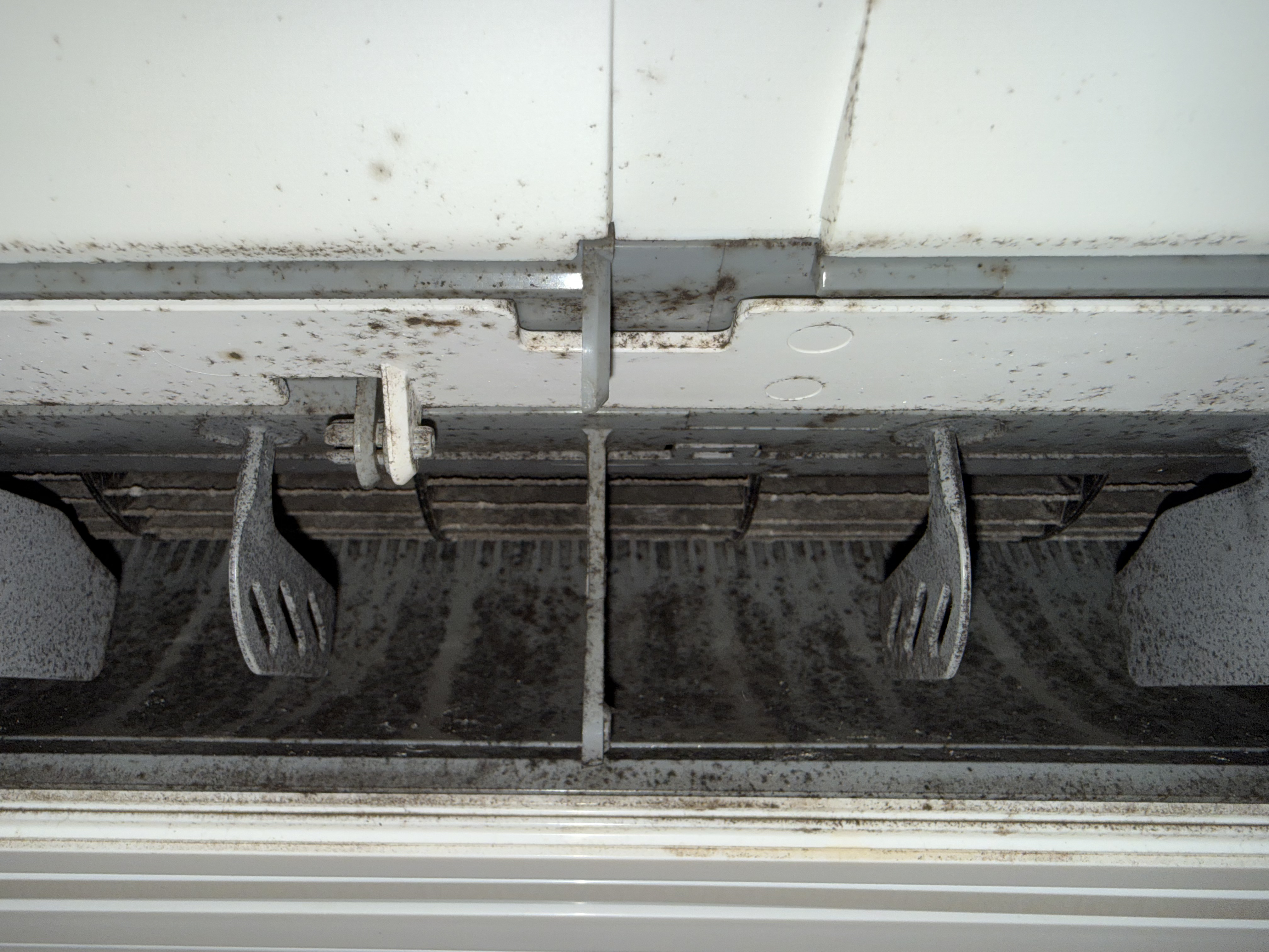 下益城郡美里町 エアコンクリーニング 送風ファンの洗浄前